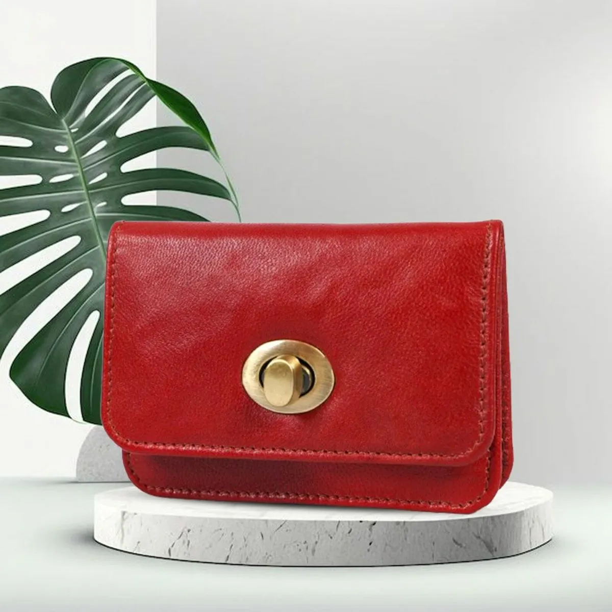 Handmade Women’s Leather Clutch Evening Purse - Image 1