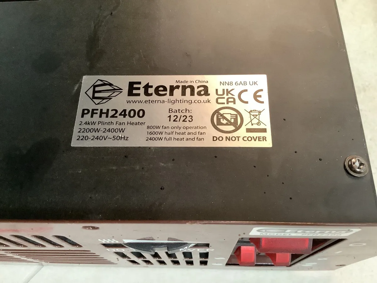 Electric Heater,thermostatic,3 heat, 2.4kw. - Image 4