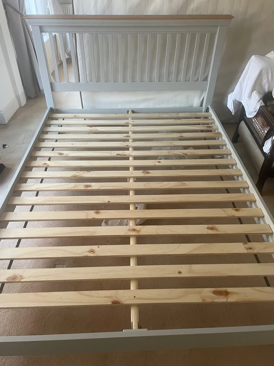 Solid wood queen size bed frame - Image 1