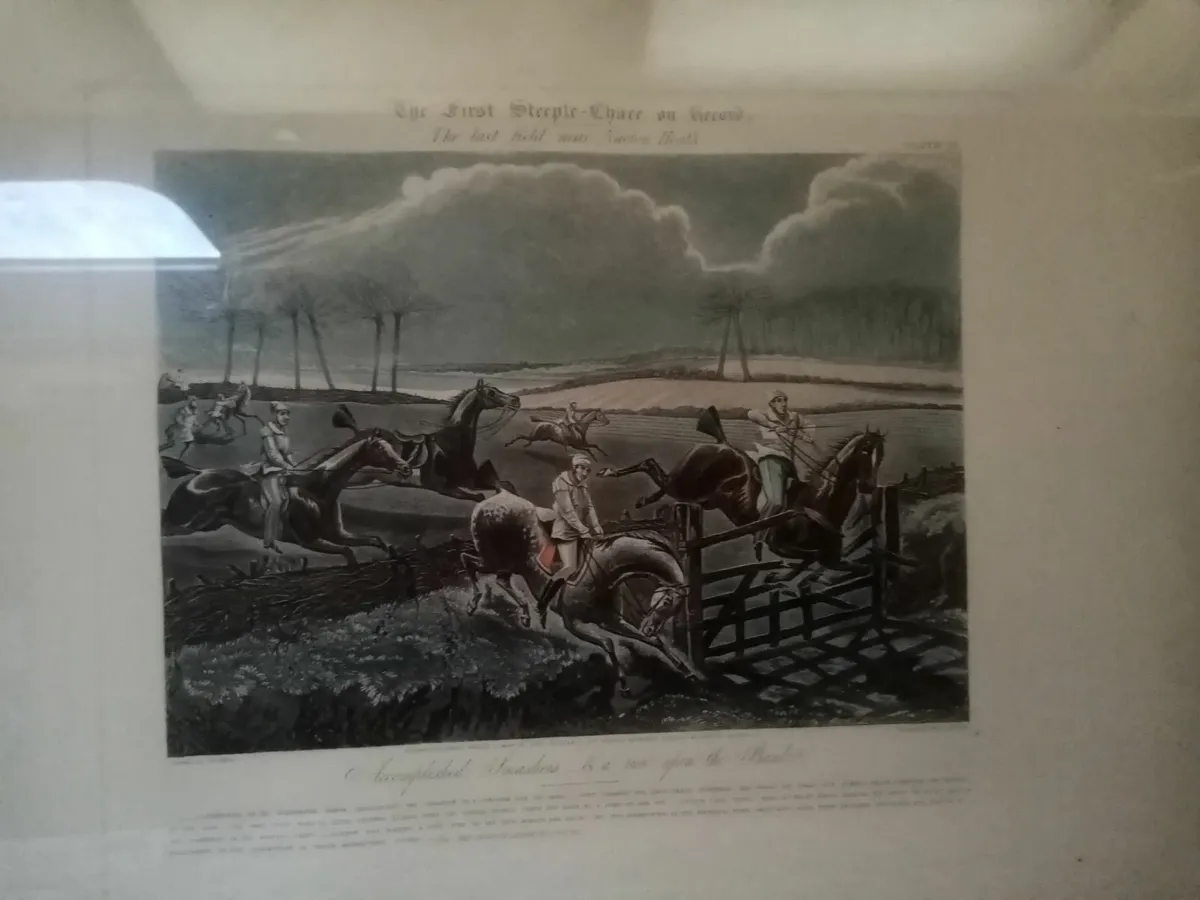 The first steeple chase on record.