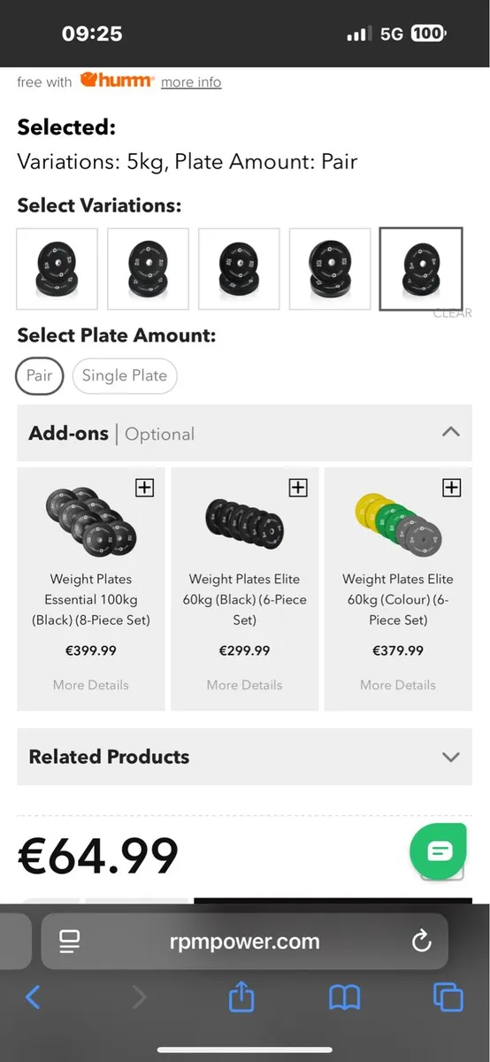 CHEAP, APOLLO + RPM BUMPER PLATES,20KG OLYMPIC BAR - Image 2