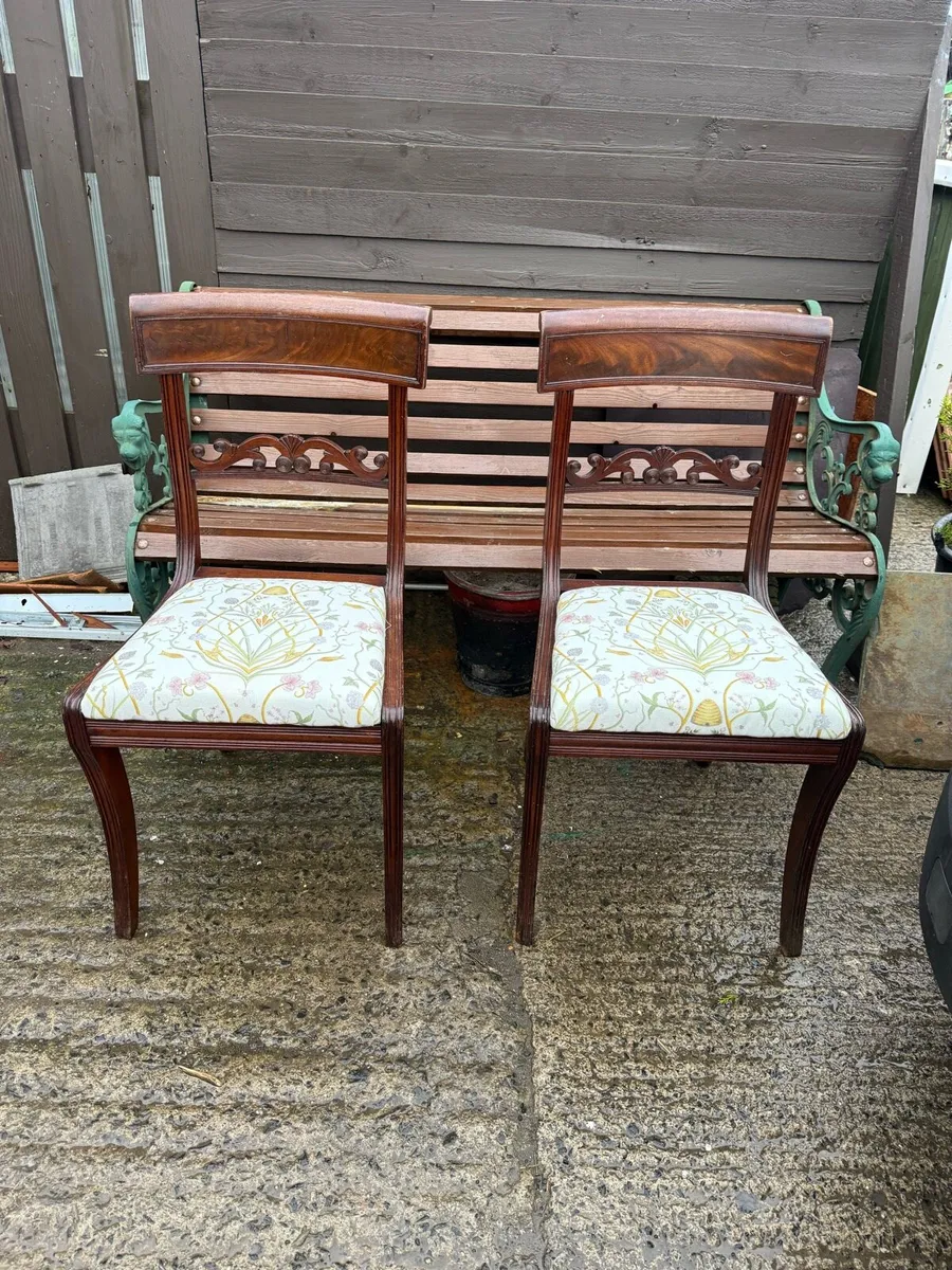 Pair antique matching chairs. - Image 1