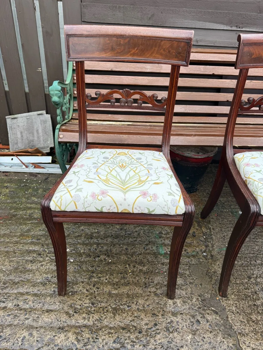Pair antique matching chairs. - Image 2