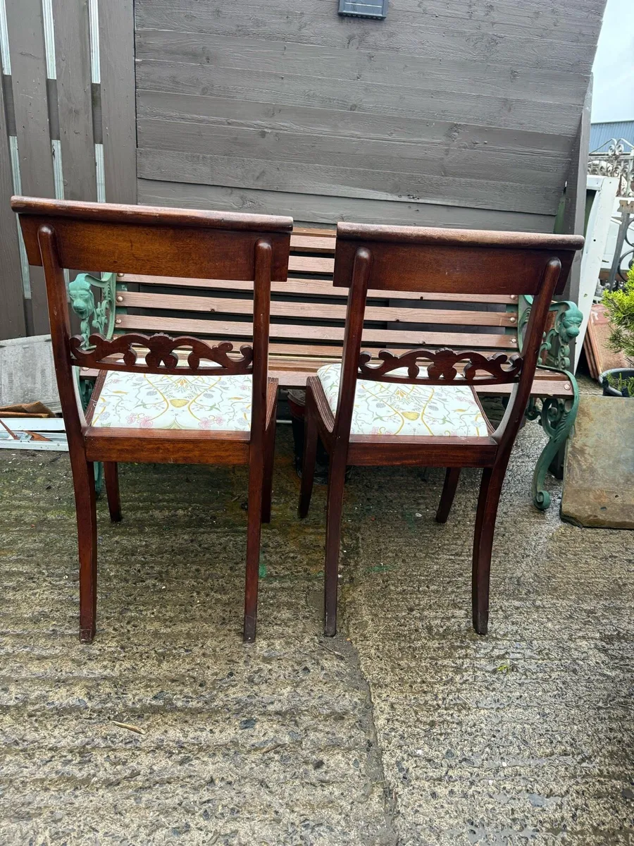 Pair antique matching chairs. - Image 4