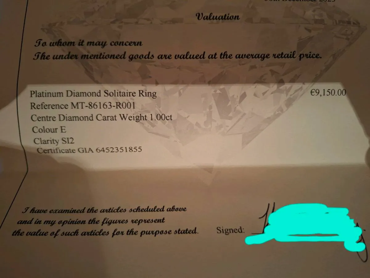 Platinum engagement ring - Image 3