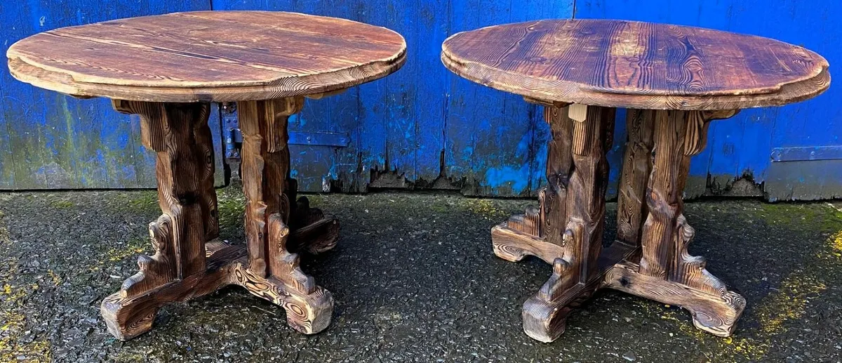 Carved Wooden Tables £145 Each - Image 1