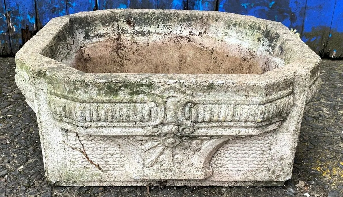 Old Concrete Planters - Image 1