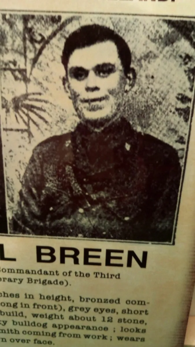 Dan Breen reward poster tin sign - Image 4