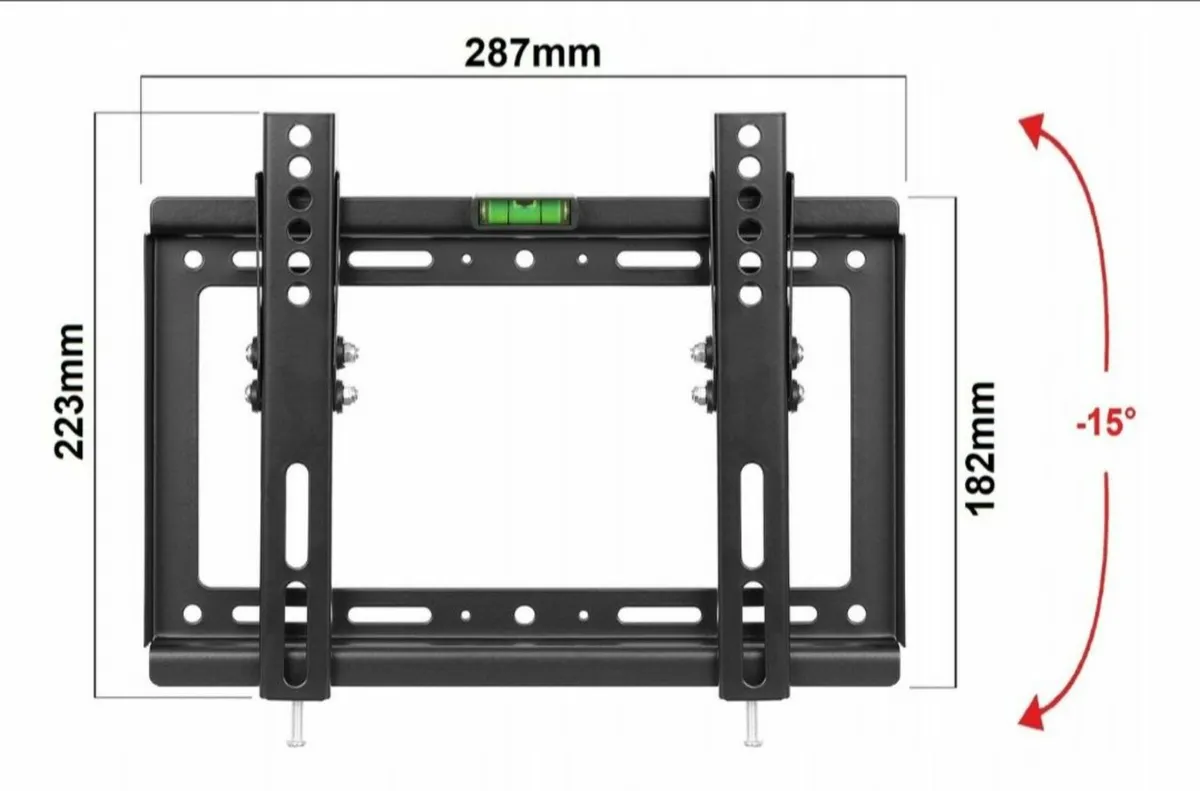 Tv Wall Mount Bracket Flat Tilt 14" - 42" - Image 2