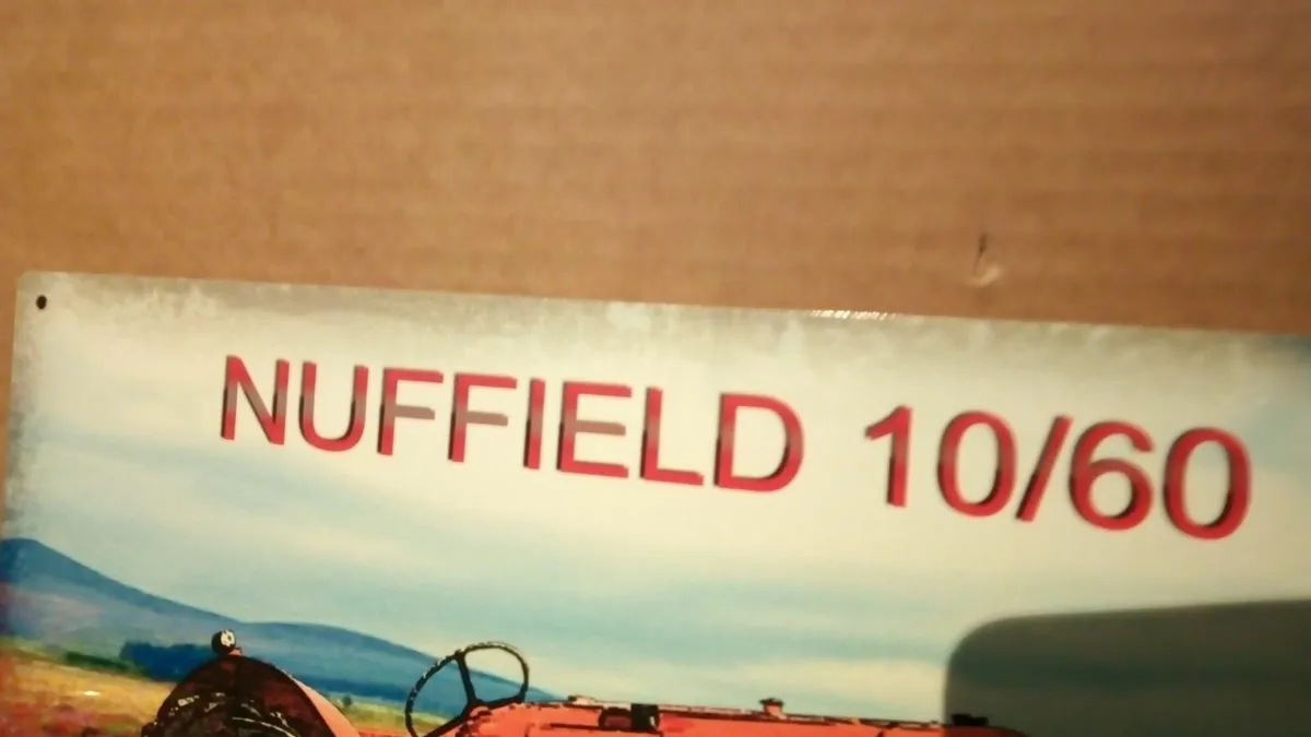 Nuffield 10/60 classic tractor tin metal sign - Image 2