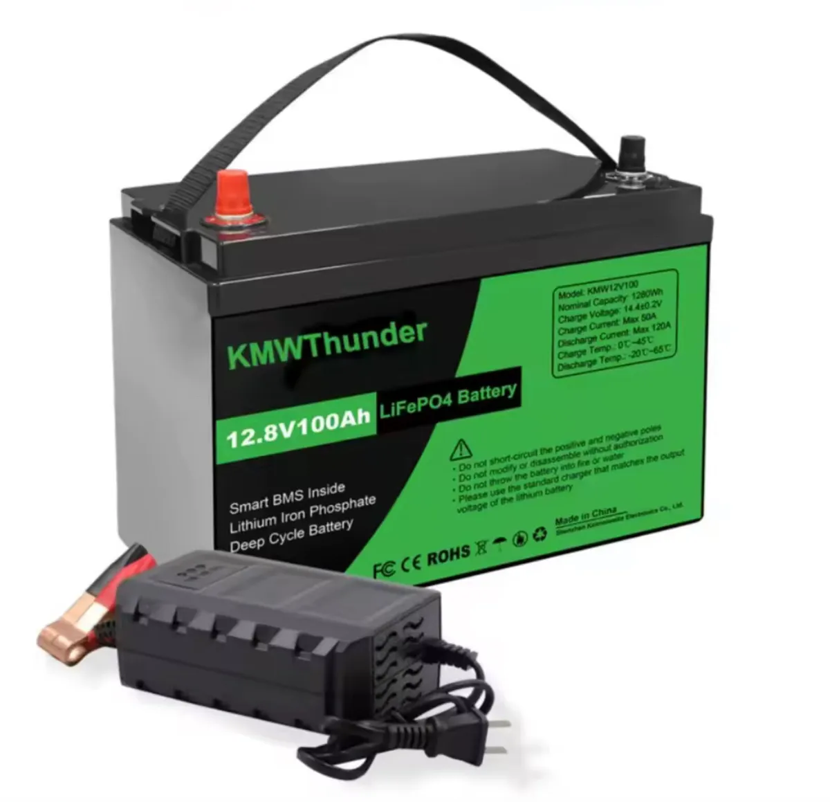 12V 100Ah LiFePO4 Battery (1280Wh) - Image 1