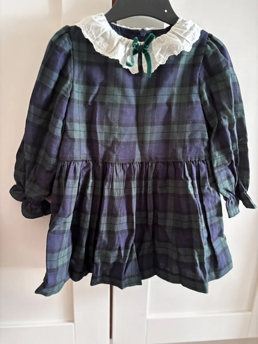 Girls Trotters London Tartan Dress - Image 2