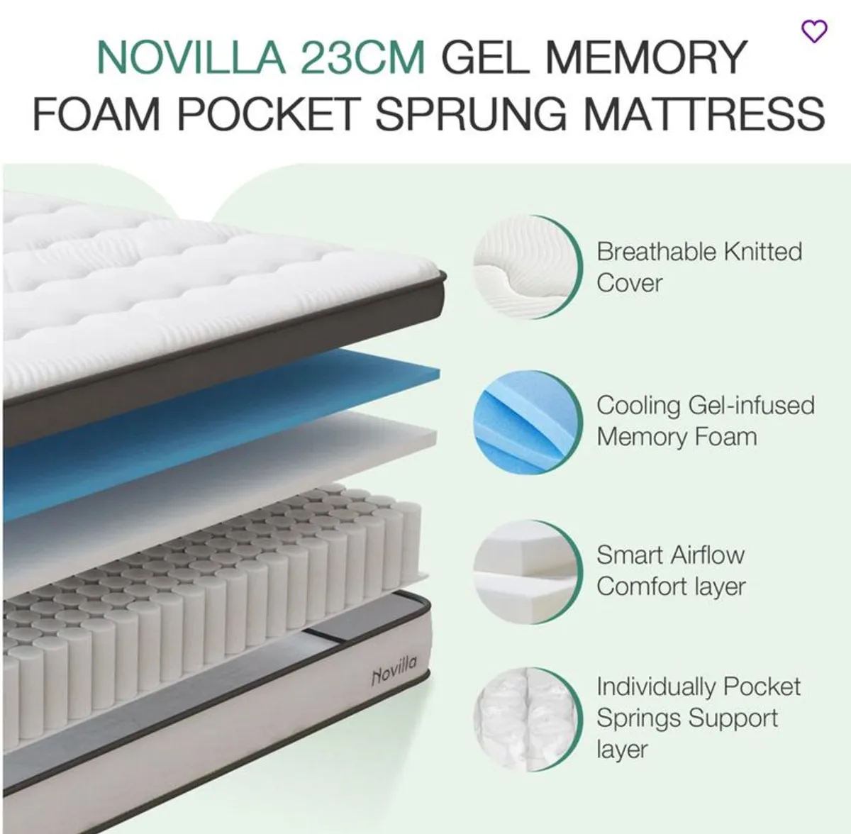 Double Bed & Mattress - Image 1