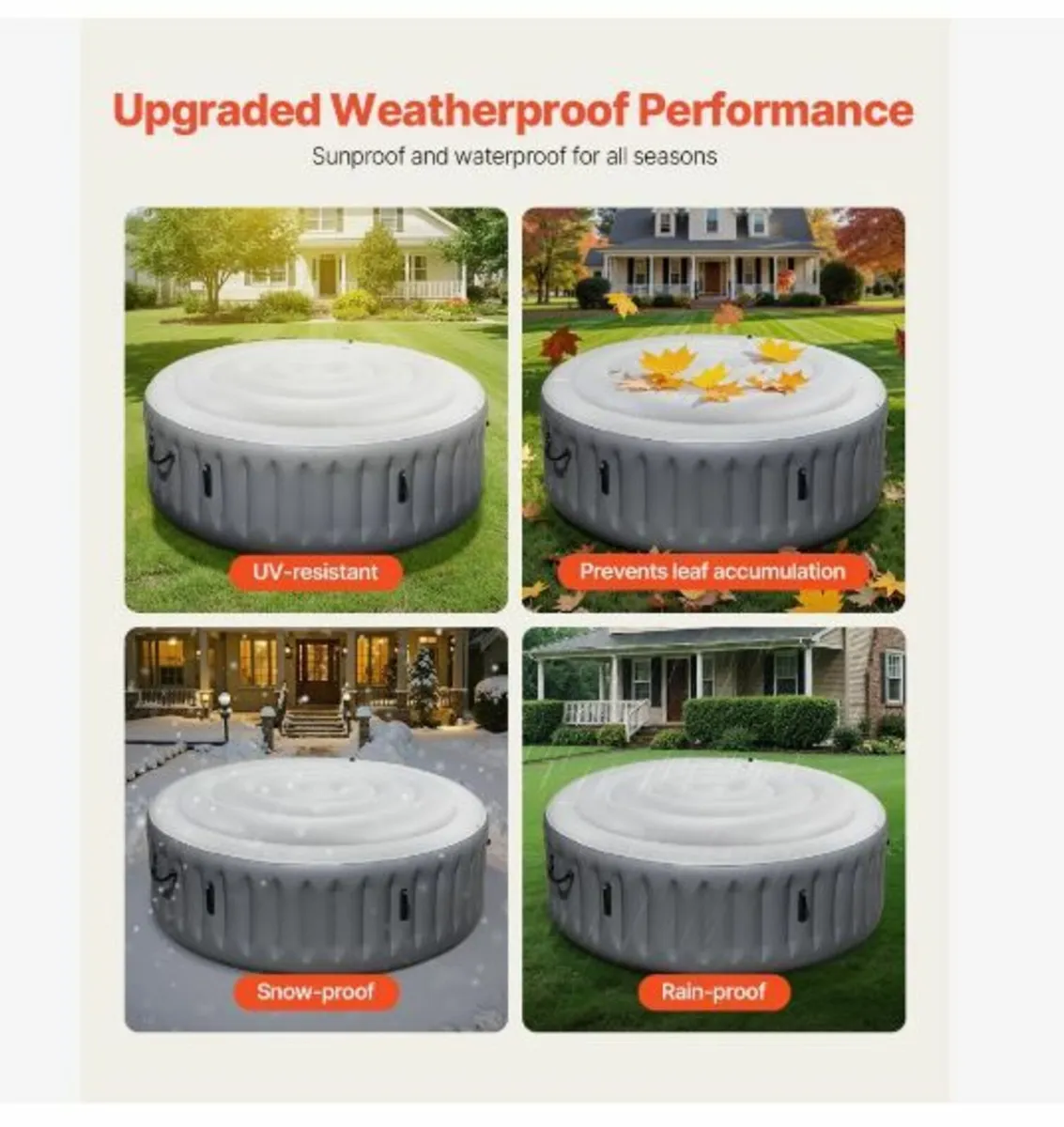 Inflatable Hot Tub Cover, 4.5 Ft / 137 cm - Image 4