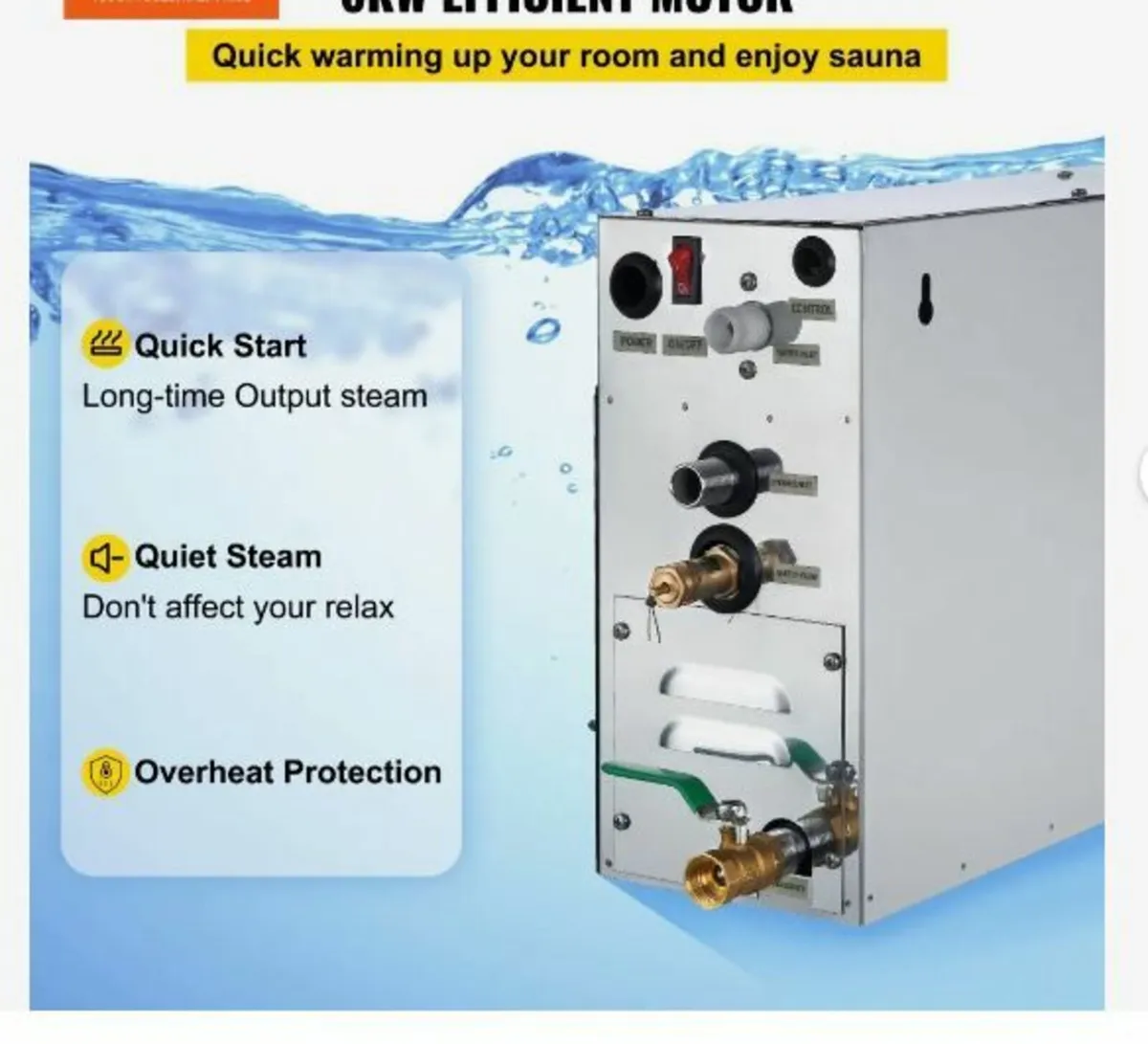 6KW Sauna Bath Steamer - Image 3