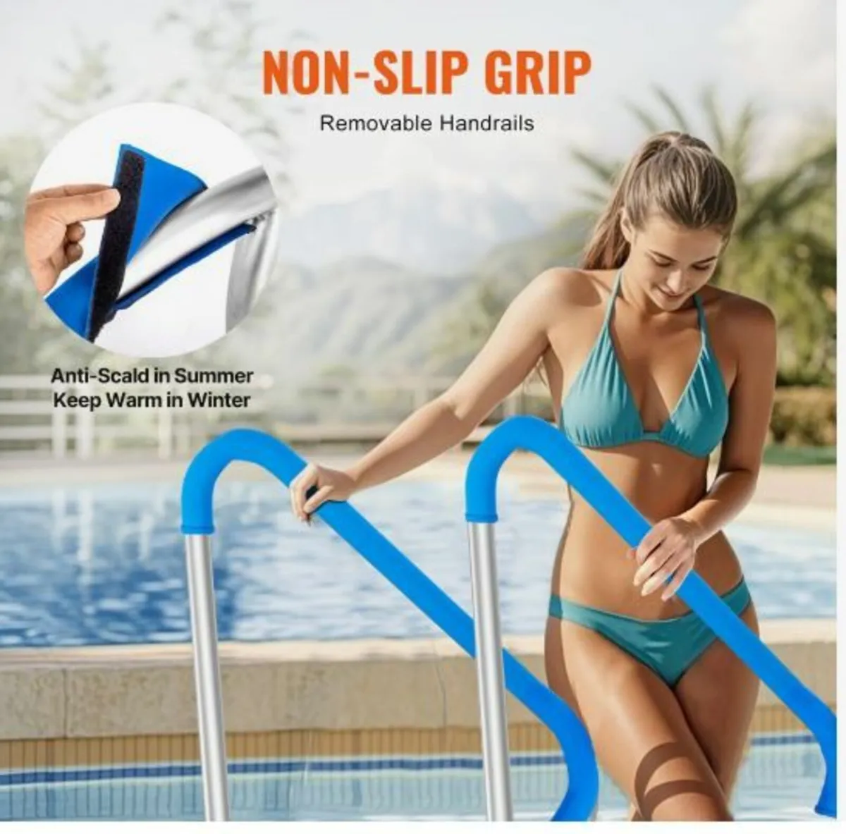 Pool Handrail, 2 PCS 48x36in Pool Railing - Image 4