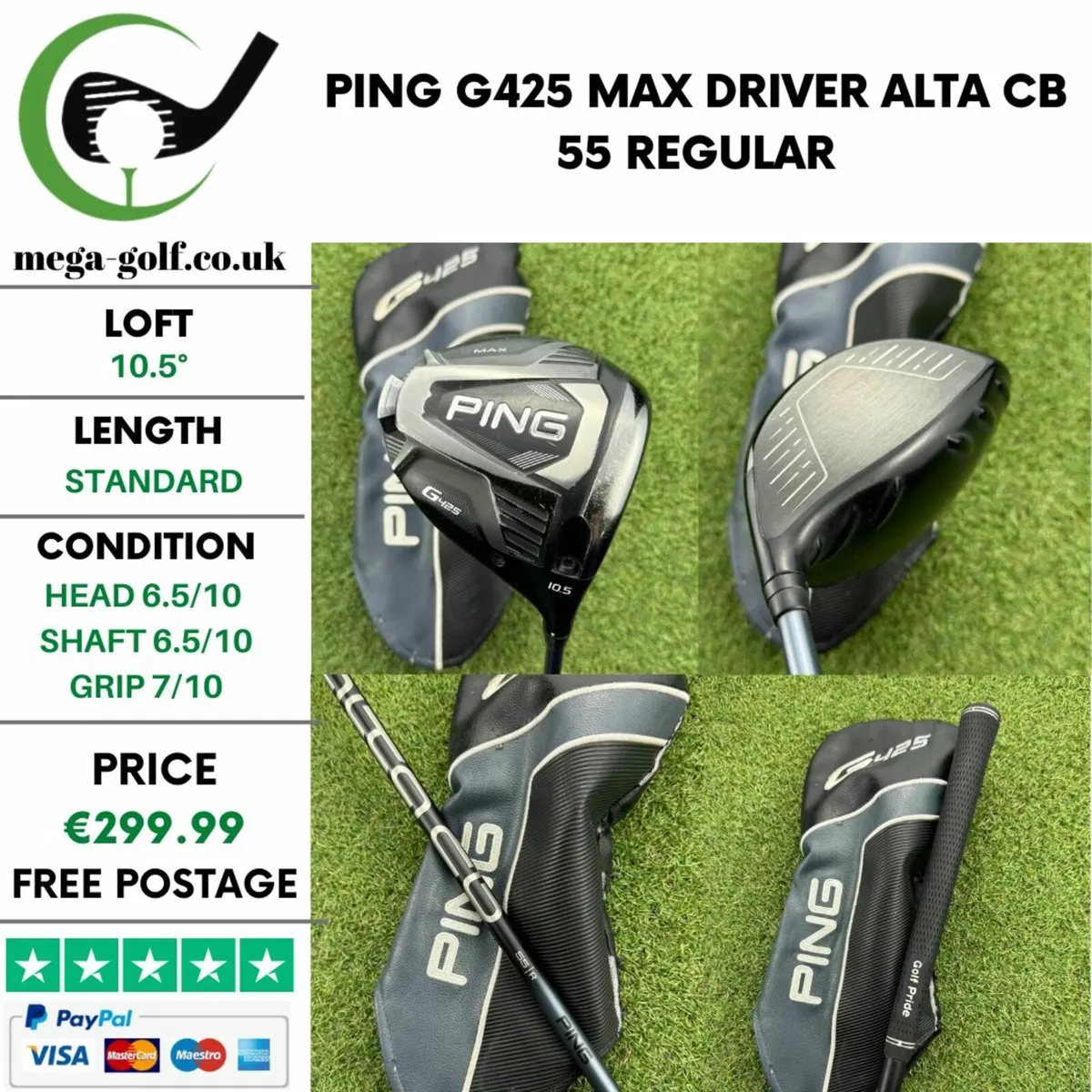 Ping G425 Max Driver / 10.5° / Alta CB 55 Regular - Image 1