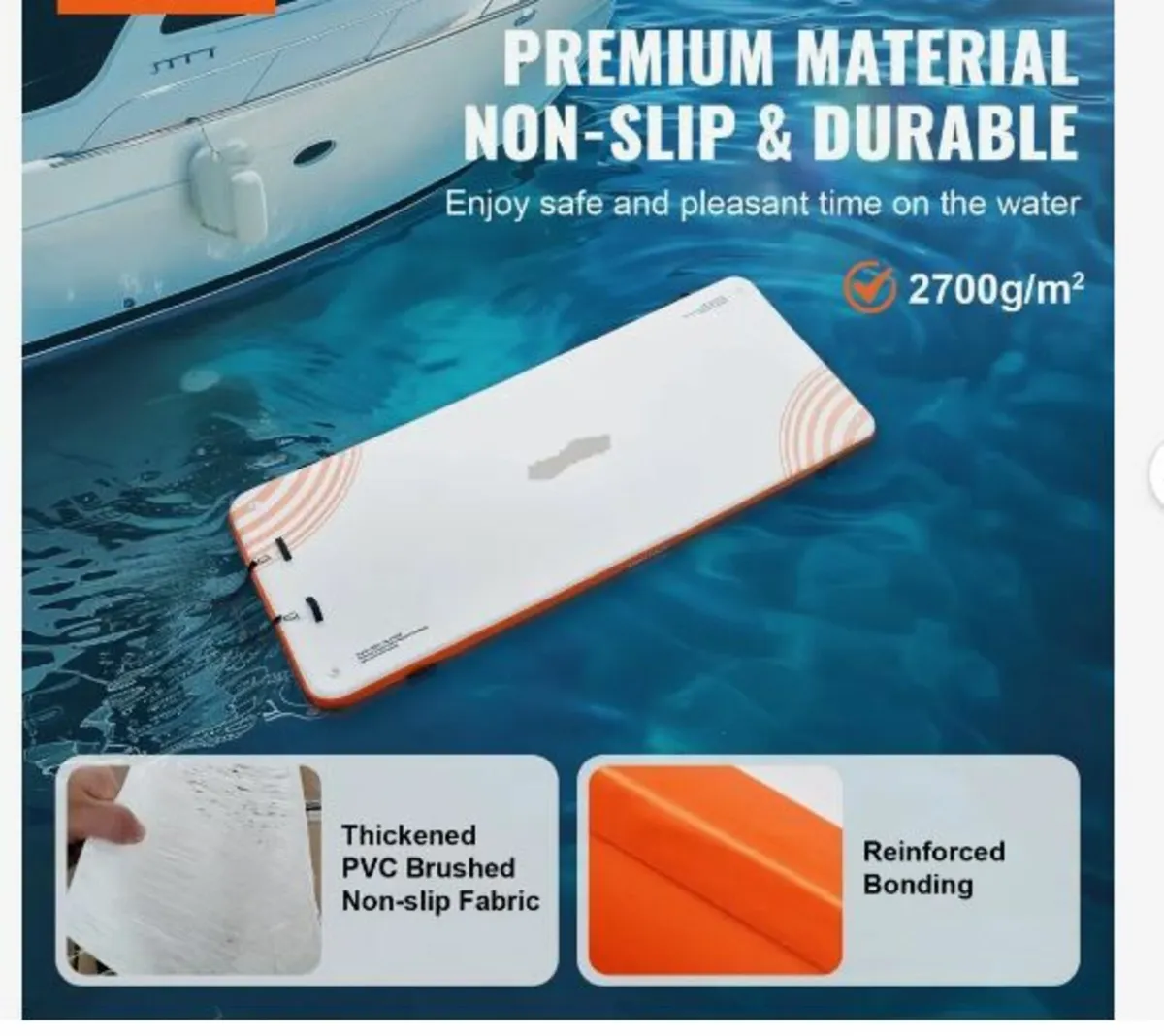 Inflatable Floating Dock, 15 x 6FT - Image 2