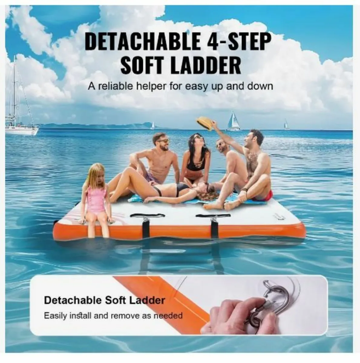 Inflatable Floating Dock, 15 x 6FT - Image 4