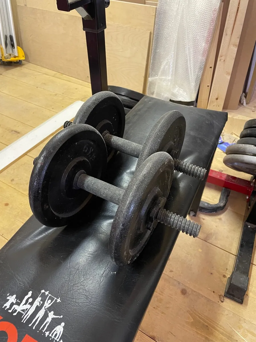 Full Weights Setup - 20kg Olympic Barbell, 137.5kg - Image 2
