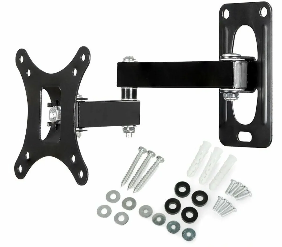 TV Monitor Wall Mount Bracket Tilt Swivel 13-27" - Image 4