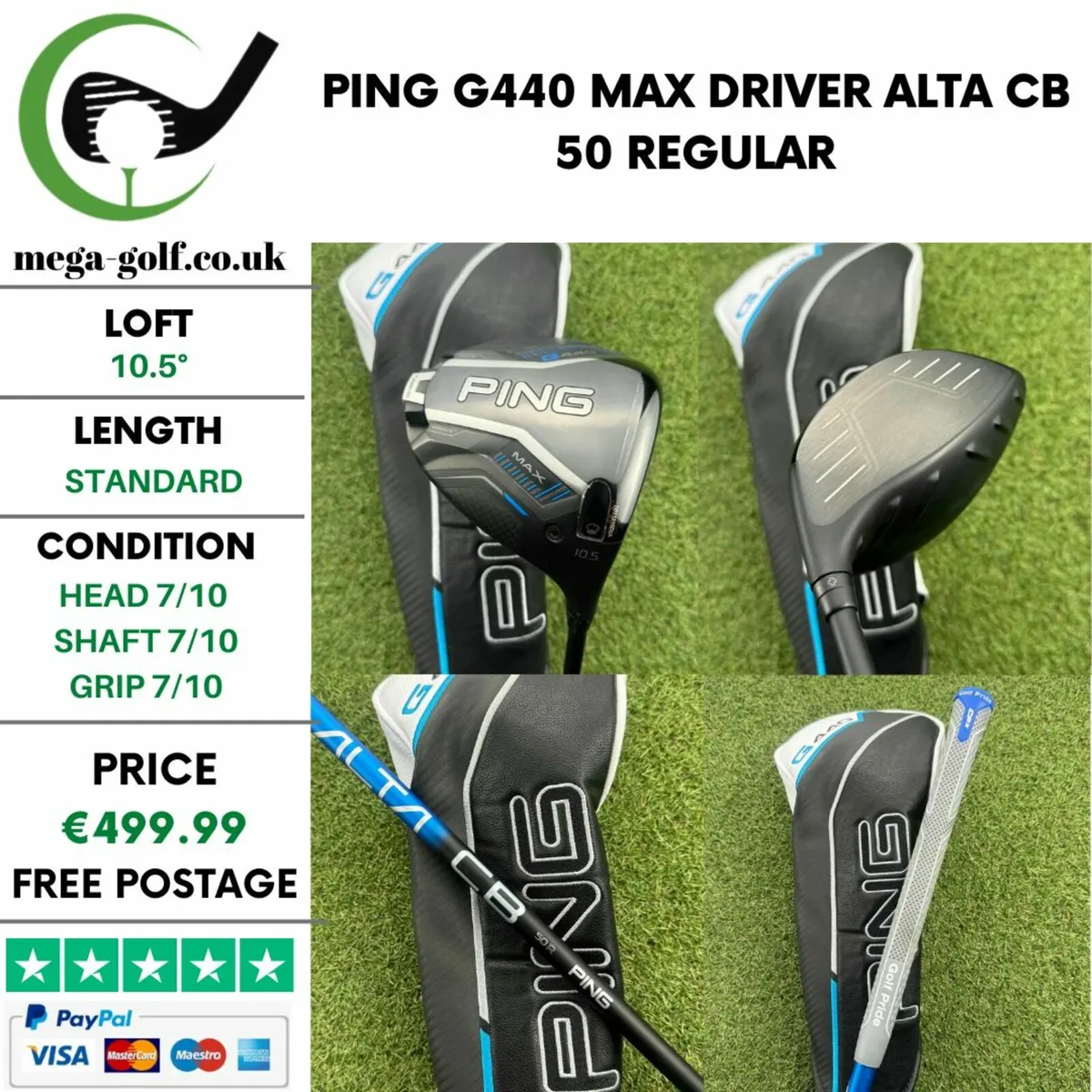 Ping G440 Max Driver / 10.5° / Alta CB 50 Regular - Image 1
