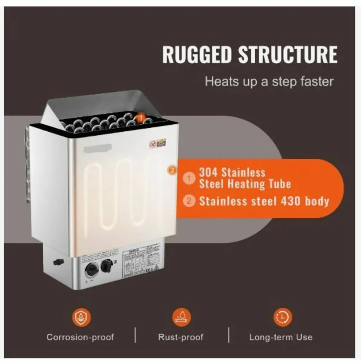 Sauna Heater, 8KW Electric Sauna Stove, 400V - Image 3