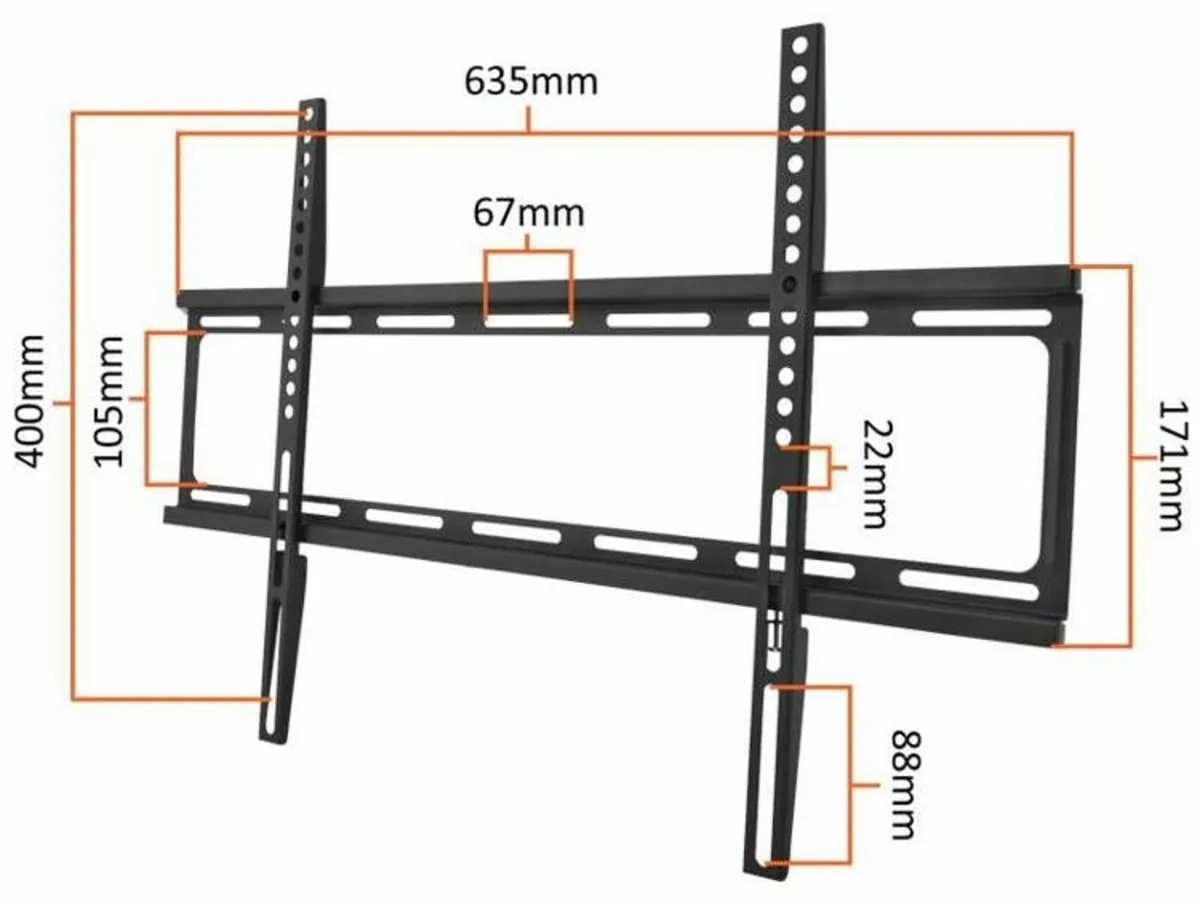 Tv Wall Mount Bracket Flat Fixed 32''-65'' - Image 2