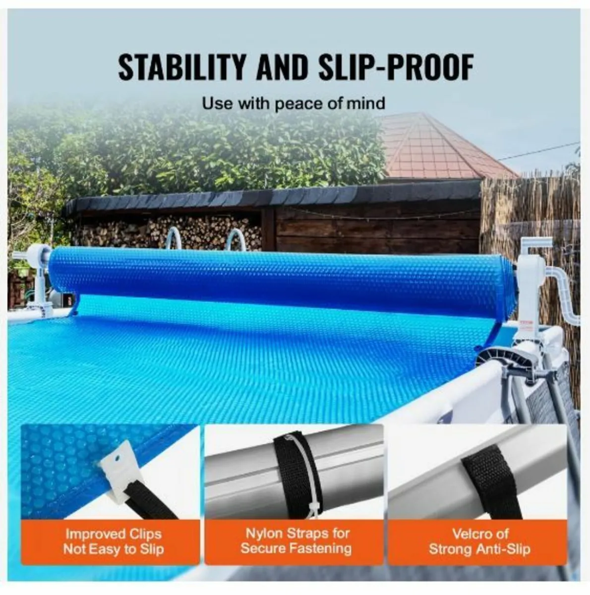 Pool Cover Reel, Aluminum Solar Cover Reel 20 ft - Image 2