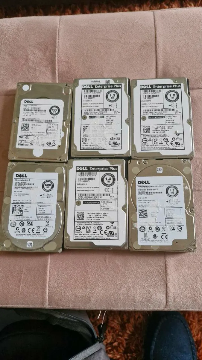 HardDrivesHDD(1x 500gb, 1x 600gb, 4x 1.2TB)all€50