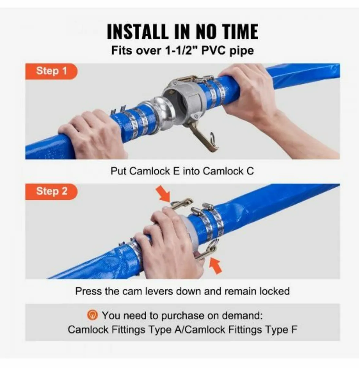 Backwash Hose, 2 in x 50 ft - Image 3