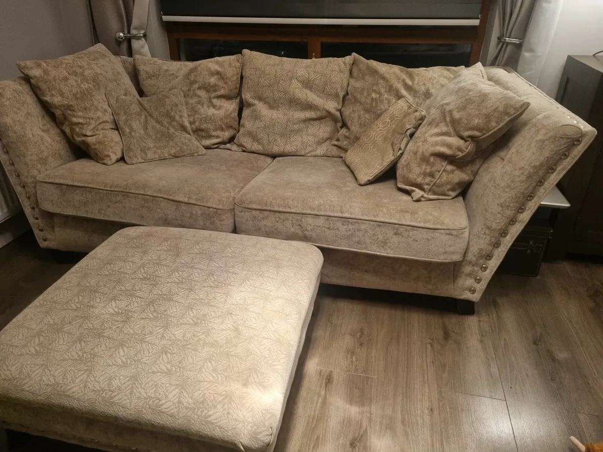 Sofa and Footstool Set - Image 3