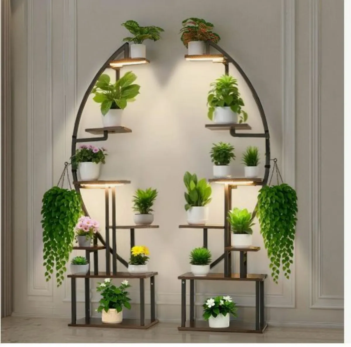 Plant Stand Indoor with Grow Lights, 166.5cm - Image 1