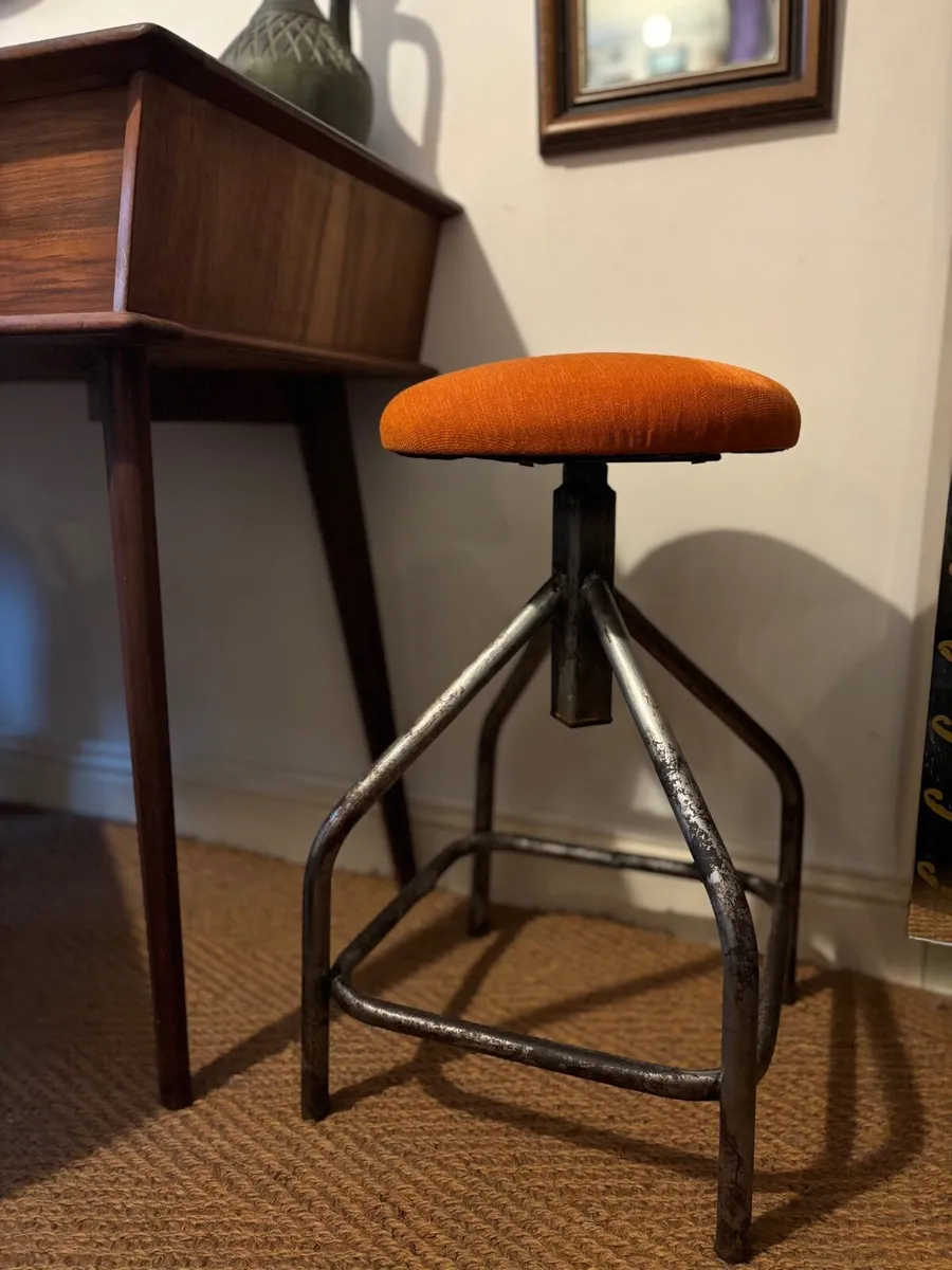 Mid Century Industrial Stool - Image 4