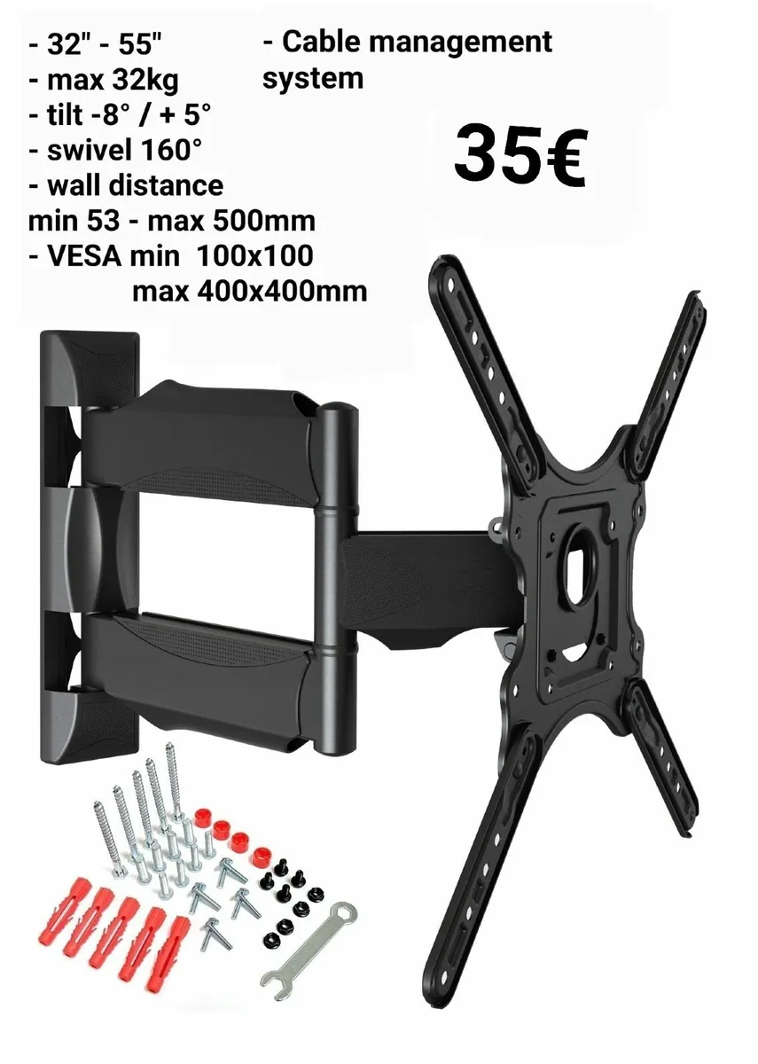 TV Wall Mount Bracket Tilt Swivel 32" - 55" TV - Image 1