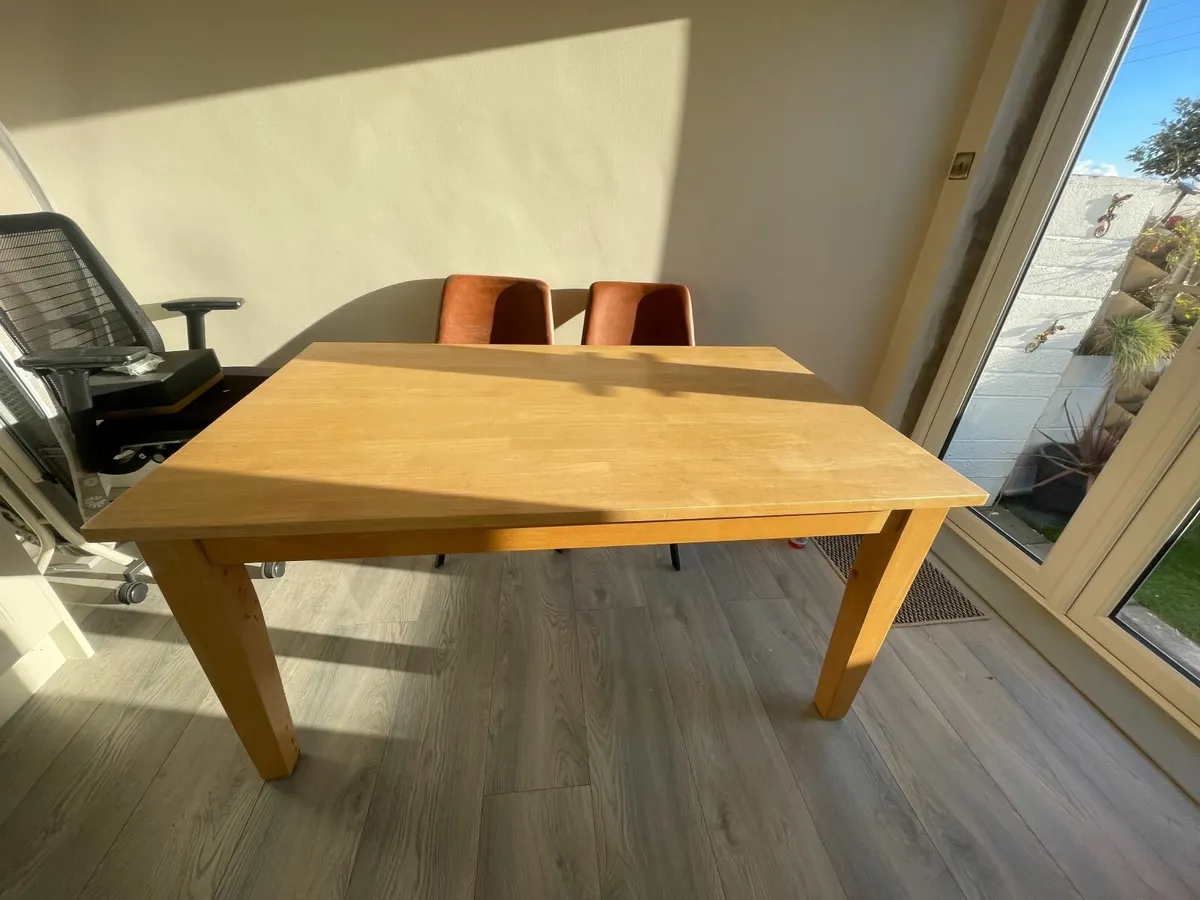 Solid Oak Kitchen Table - Image 2