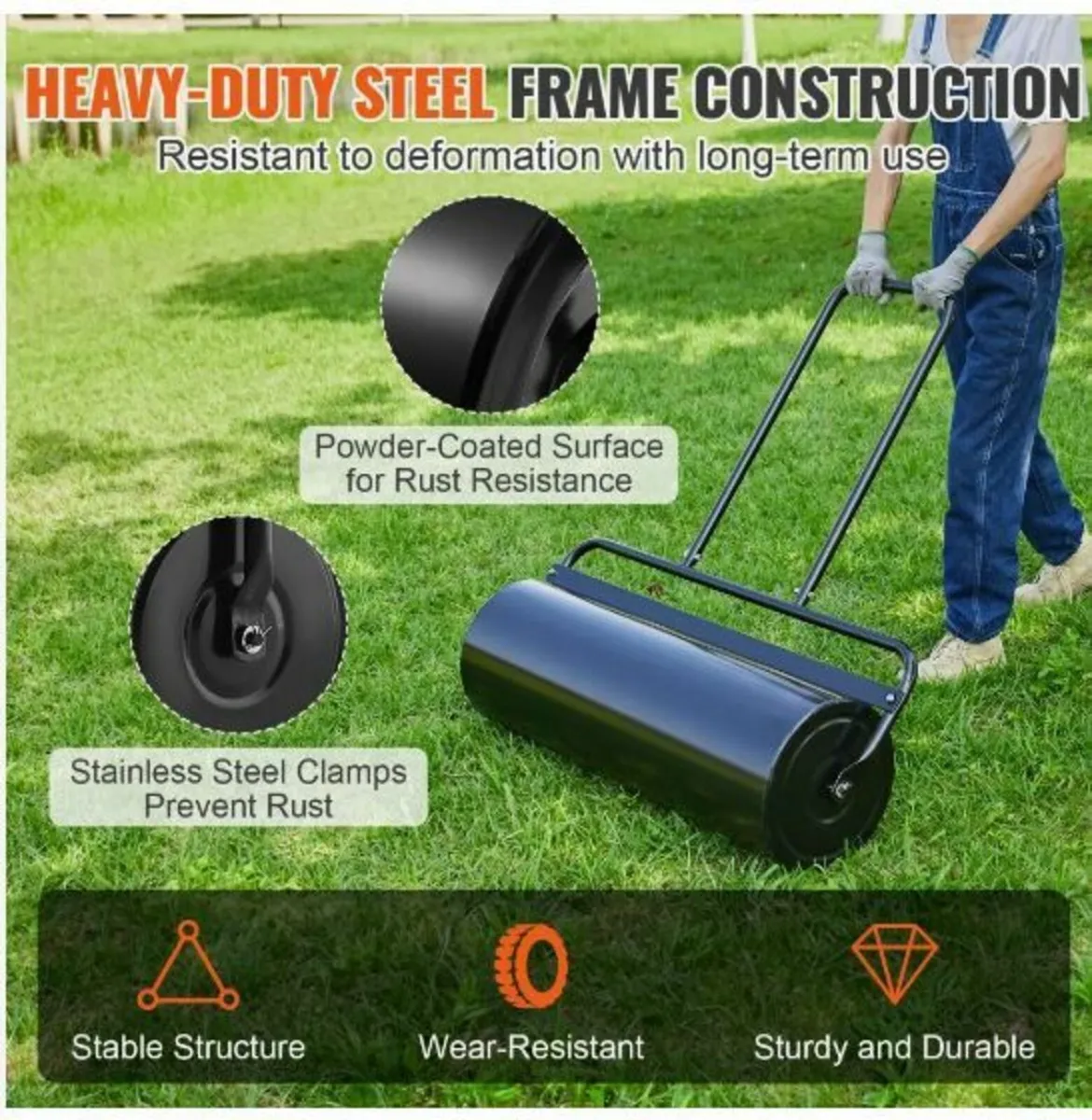 Lawn Roller, 17 Gallon Sand/Water - Image 1