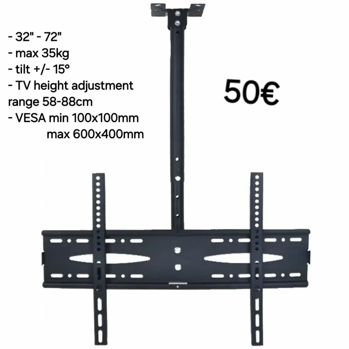 Tv Ceiling Mount Bracket Tilt 32"-72" - Image 1