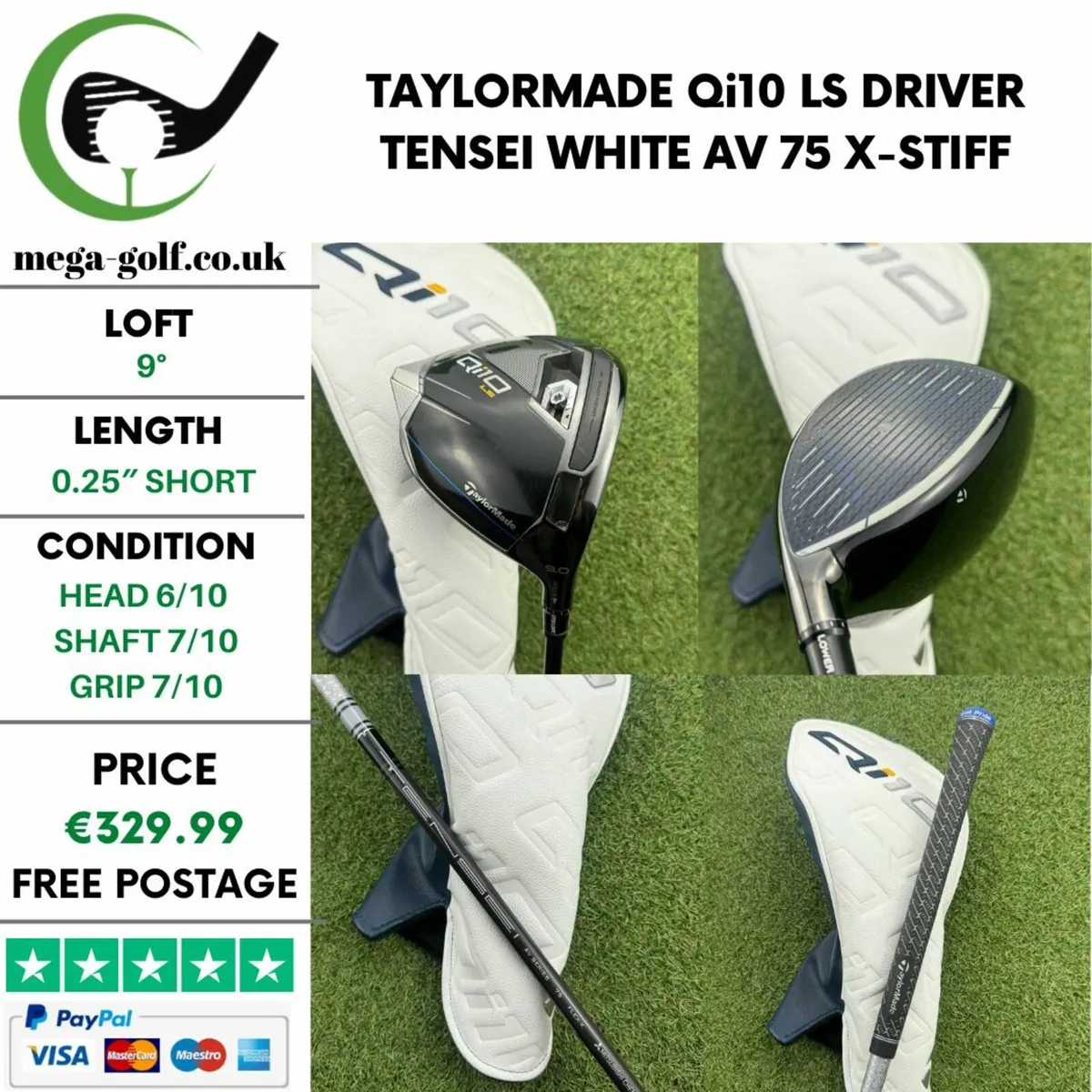 Taylormade Qi10 LS Driver / 9° / X-Stiff - Image 1