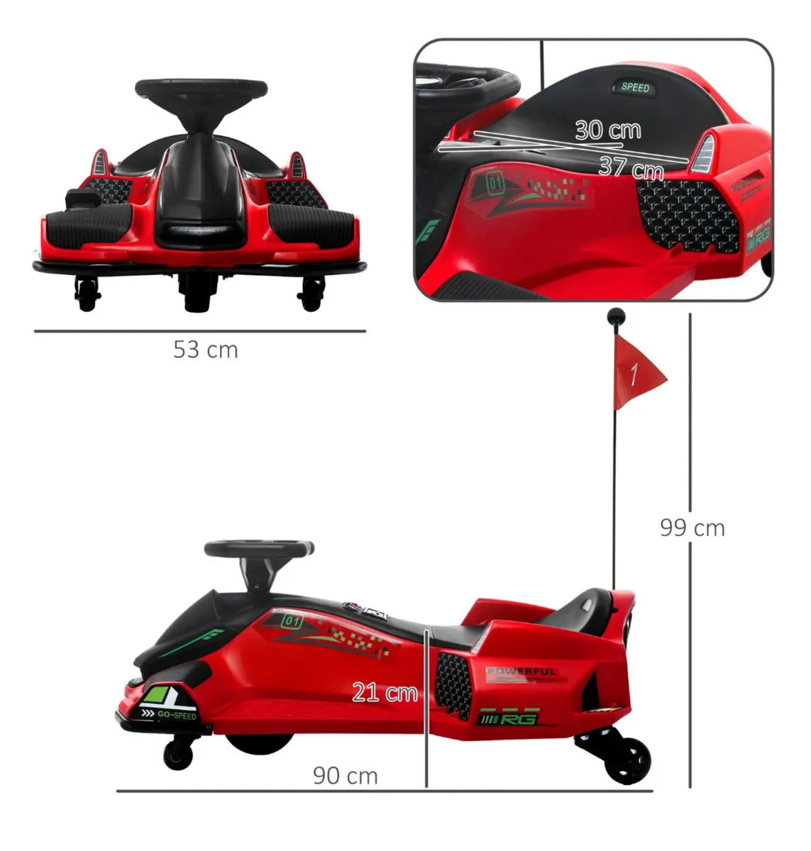 Free Delivery - Drift Rider Crazy Kart - Image 3