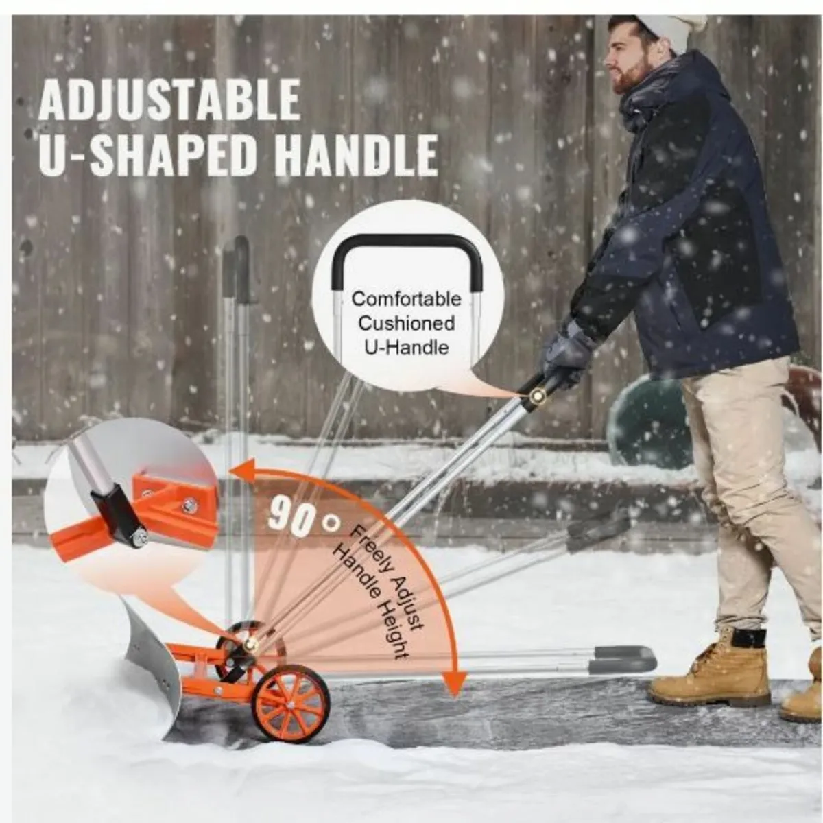 Snow Shovel with Wheels, 30 inch - Image 4