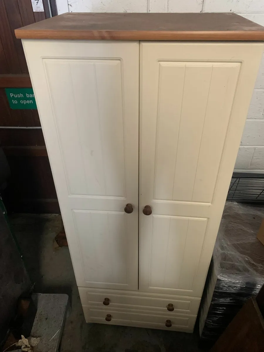 Wardrobe & 4 chest of drawers with stool. - Image 2