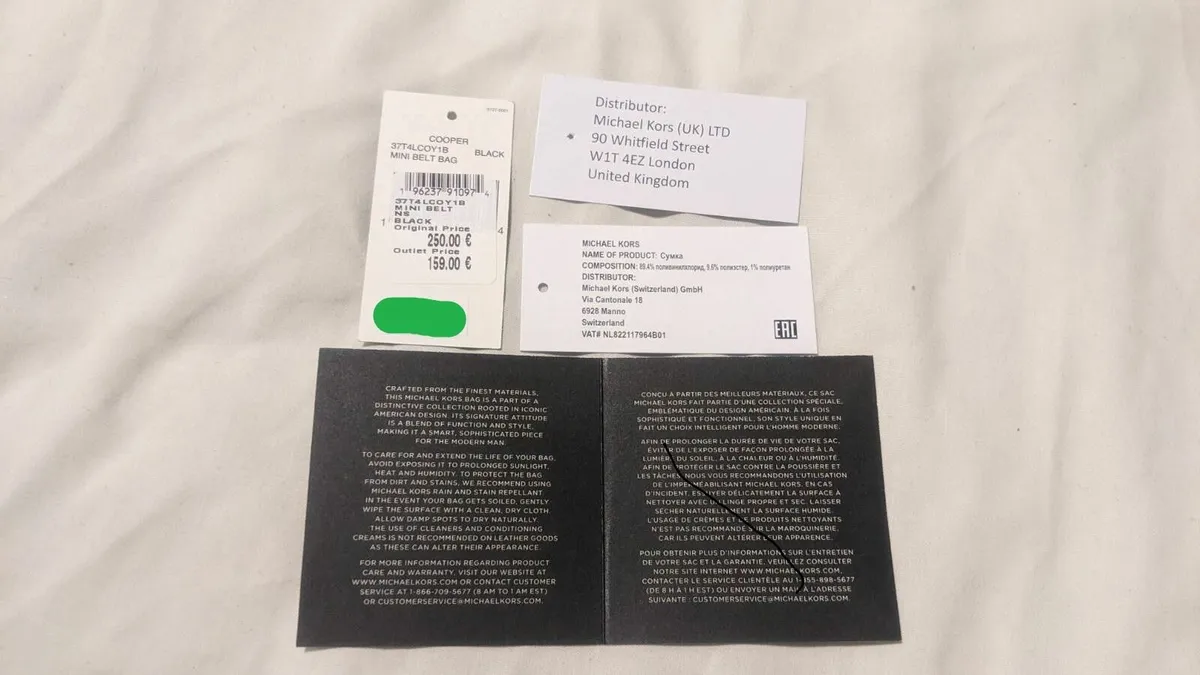 New Leather Waist Pouch Bag Michael Kors Black - Image 3