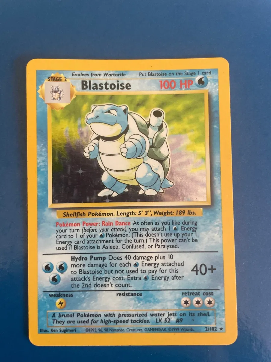 Rare Pokemon Blastoise card (1995) - Image 1