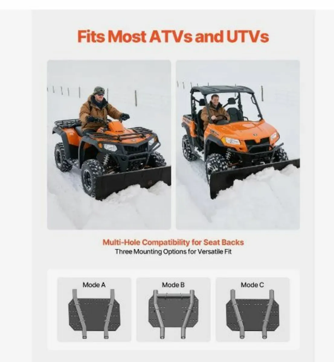 Snow Plow Kit, 122 cm Universal Snow - Image 4