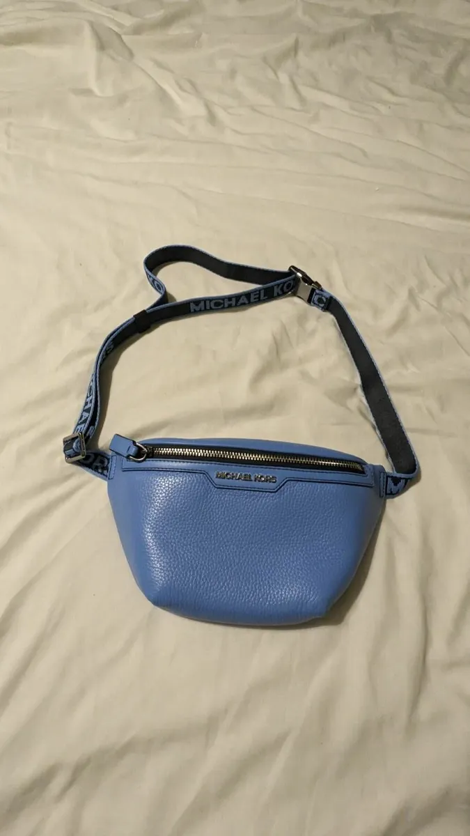 New Leather Waist Pouch Belt Bag Michael Kors Blue - Image 2