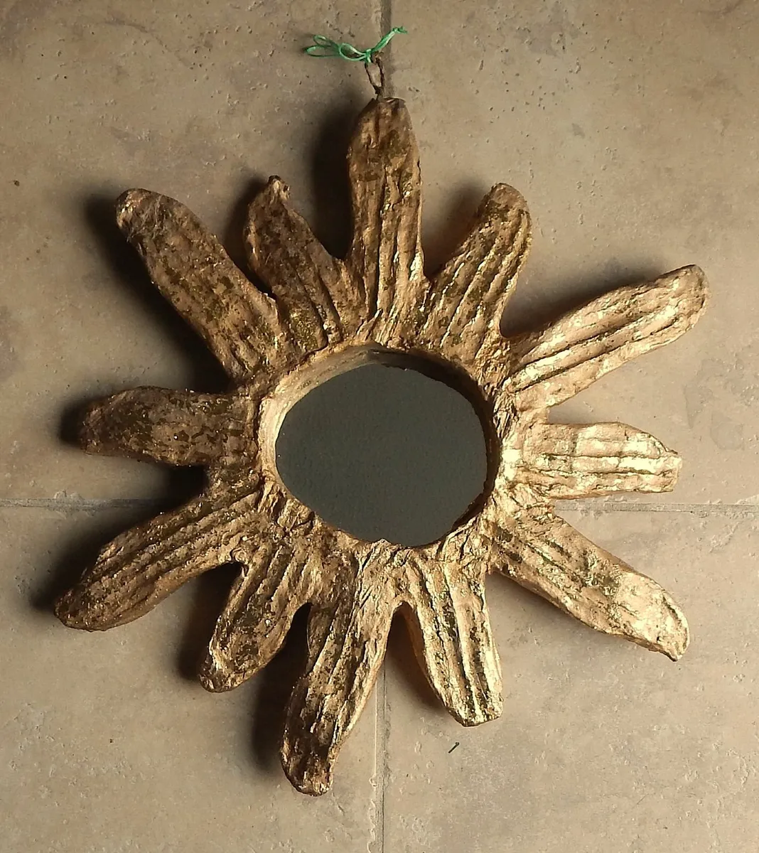 Vintage Papier Mache Wall Mirror - Image 1
