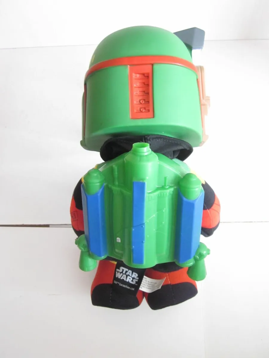 Star Wars Boba Fett Plush Stuff Toy Plastic Head 2 - Image 2