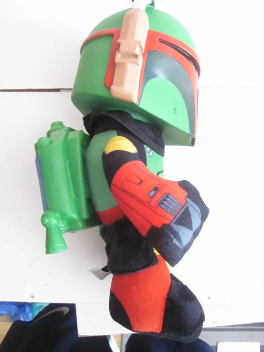 Star Wars Boba Fett Plush Stuff Toy Plastic Head 2 - Image 4