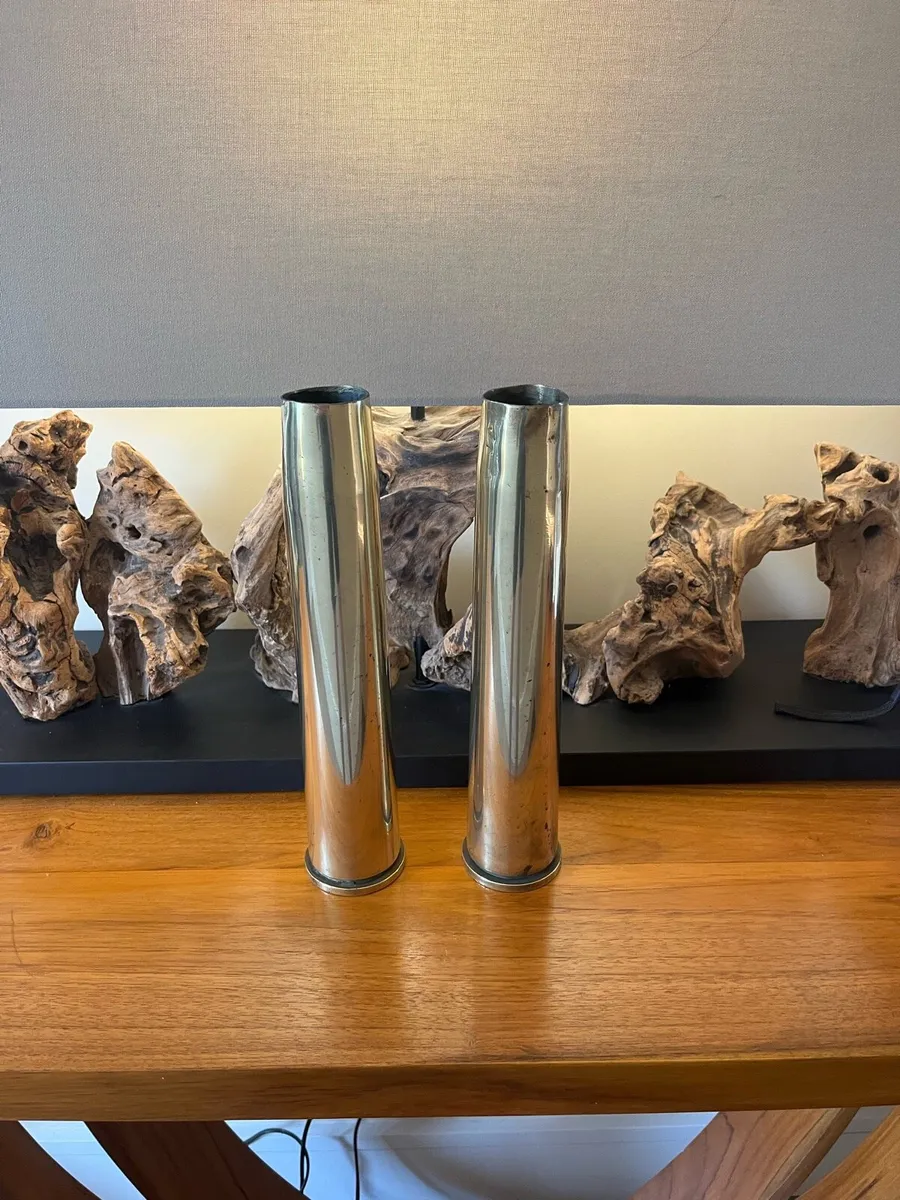Vintage 40mm Brass AA Shells - Image 1